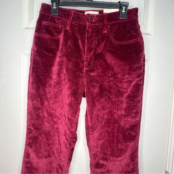 New! Universal Thread High-Rise Corduroy Ankle Bootcut Burgundy Women Pant Sz 8R - Picture 4 of 11
